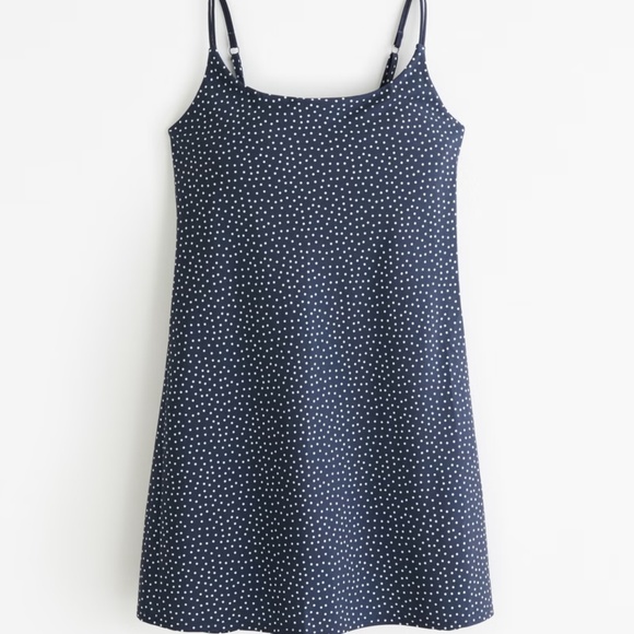 Abercrombie & Fitch Traveler Mini Dress - Black Polka Dot - Size MP - Picture 1 of 5